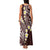Plumeria With Oxblood Polynesian Tattoo Pattern Family Matching Tank Maxi Dress and Hawaiian Shirt