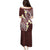Plumeria With Oxblood Polynesian Tattoo Pattern Puletasi