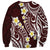 Plumeria With Oxblood Polynesian Tattoo Pattern Sweatshirt