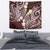 Plumeria With Oxblood Polynesian Tattoo Pattern Tapestry