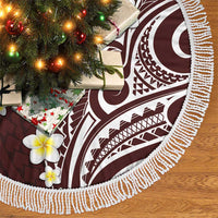 Plumeria With Oxblood Polynesian Tattoo Pattern Tree Skirt