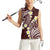 Plumeria With Oxblood Polynesian Tattoo Pattern Women Sleeveless Polo Shirt