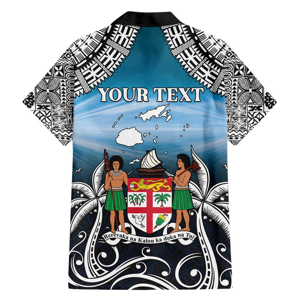 Personalised Happy 50th Fiji Day Family Matching Short Sleeve Bodycon Dress and Hawaiian Shirt Forever Fiji With Tapa Tribal Pattern