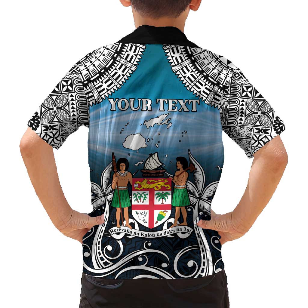 Personalised Happy 54th Fiji Day Family Matching Tank Maxi Dress and Hawaiian Shirt Forever Fiji With Tapa Tribal Pattern LT05 - Polynesian Pride