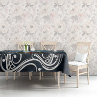 Happy 54th Fiji Day Tablecloth Forever Fiji With Tapa Tribal Pattern