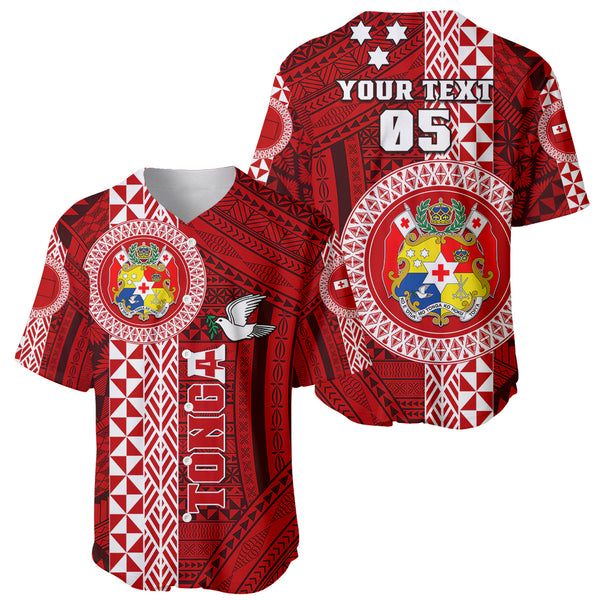 Custom Tonga Rugby Baseball Jersey World Cup 2023 Coat Of Arms Ngatu ...