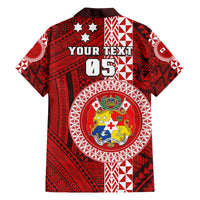 Custom Tonga Rugby Family Matching Long Sleeve Bodycon Dress and Hawaiian Shirt World Cup 2023 Coat Of Arms Ngatu Pattern LT05 - Polynesian Pride