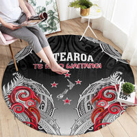New Zealand Waitangi Day Round Carpet Aotearoa Te Ra O Waitangi Manaia Maori Pattern LT05 - Polynesian Pride