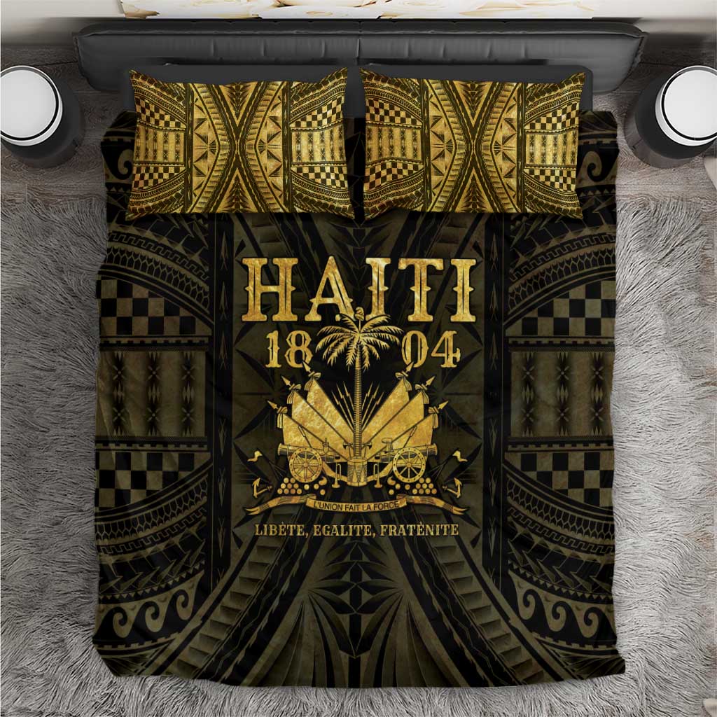 Haiti 1804 Bedding Set Polynesian Gold Neg Maron LT05 Gold - Polynesian Pride
