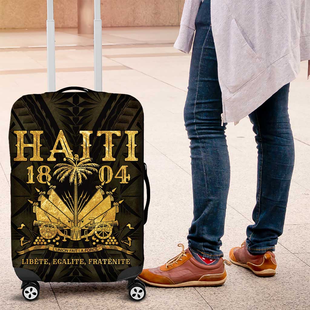 Haiti 1804 Luggage Cover Polynesian Gold Neg Maron LT05 Gold - Polynesian Pride