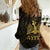Haiti 1804 Women Casual Shirt Polynesian Gold Neg Maron