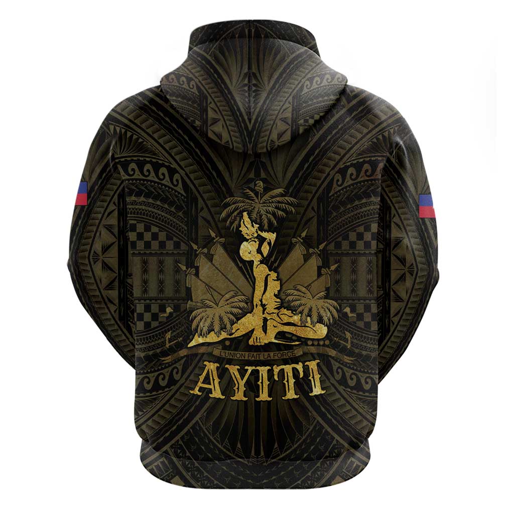 Haiti 1804 Zip Hoodie Polynesian Gold Neg Maron