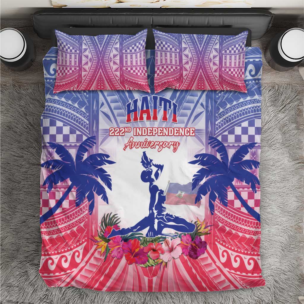 Haiti Independence Day Bedding Set Neg Maron Polynesian Style LT05