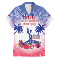 Personalised Haiti Independence Day Family Matching Mermaid Dress and Hawaiian Shirt Neg Maron Polynesian Style LT05