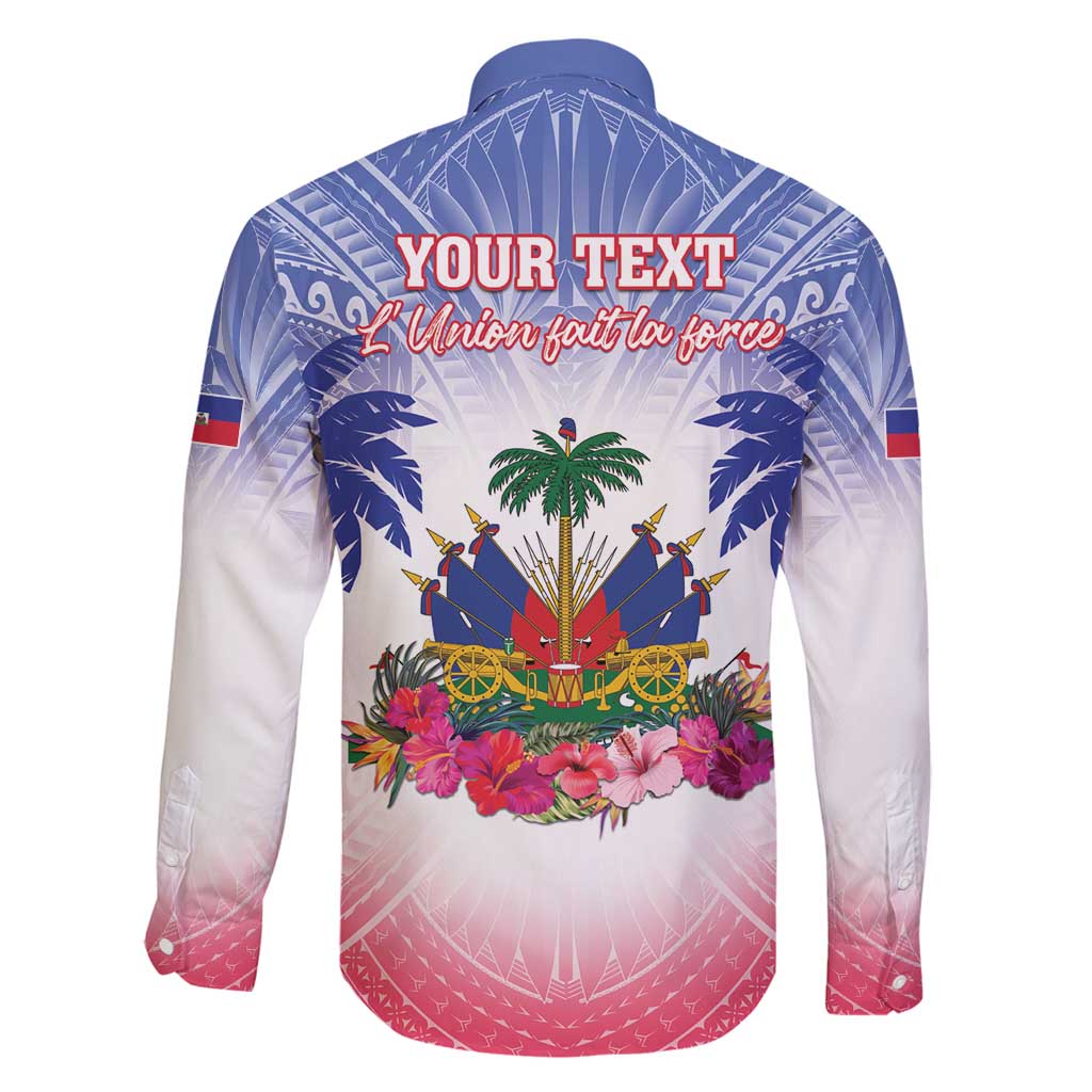 Personalised Haiti Independence Day Family Matching Off Shoulder Maxi Dress and Hawaiian Shirt Neg Maron Polynesian Style LT05