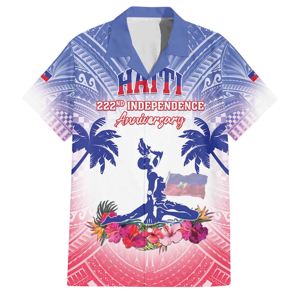 Personalised Haiti Independence Day Family Matching Puletasi and Hawaiian Shirt Neg Maron Polynesian Style LT05