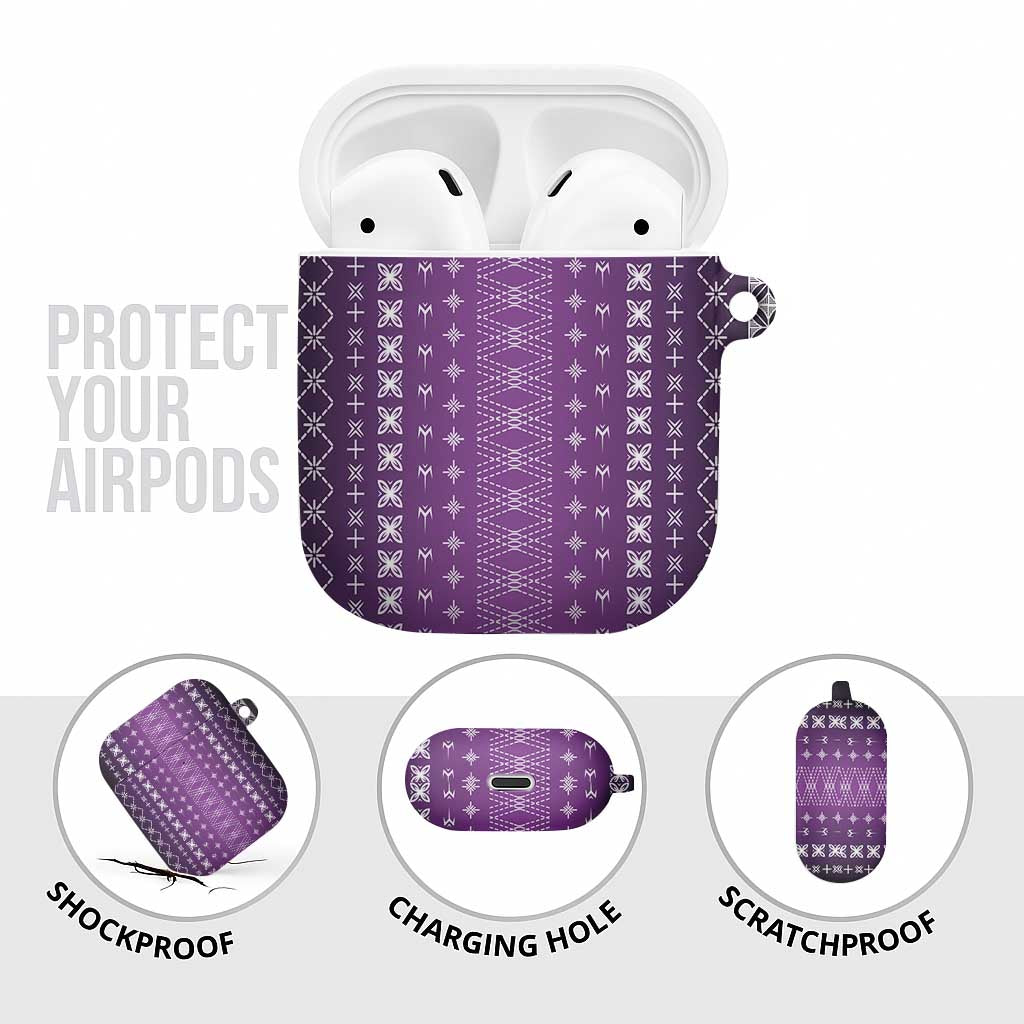 Purple Samoa Malu Tattoo Inspired AirPods Case - Polynesian Pride