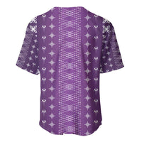 Purple Samoa Malu Tattoo Inspired Baseball Jersey - Polynesian Pride