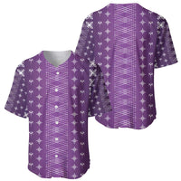 Purple Samoa Malu Tattoo Inspired Baseball Jersey - Polynesian Pride