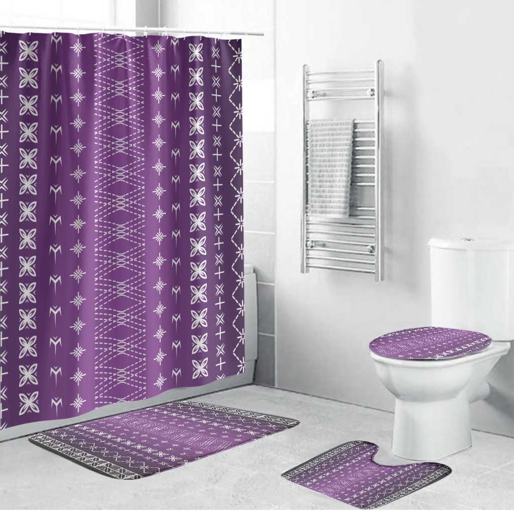 Purple Samoa Malu Tattoo Inspired Bathroom Set - Polynesian Pride