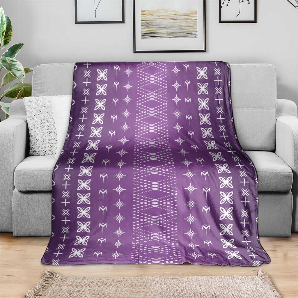 Purple Samoa Malu Tattoo Inspired Blanket - Polynesian Pride