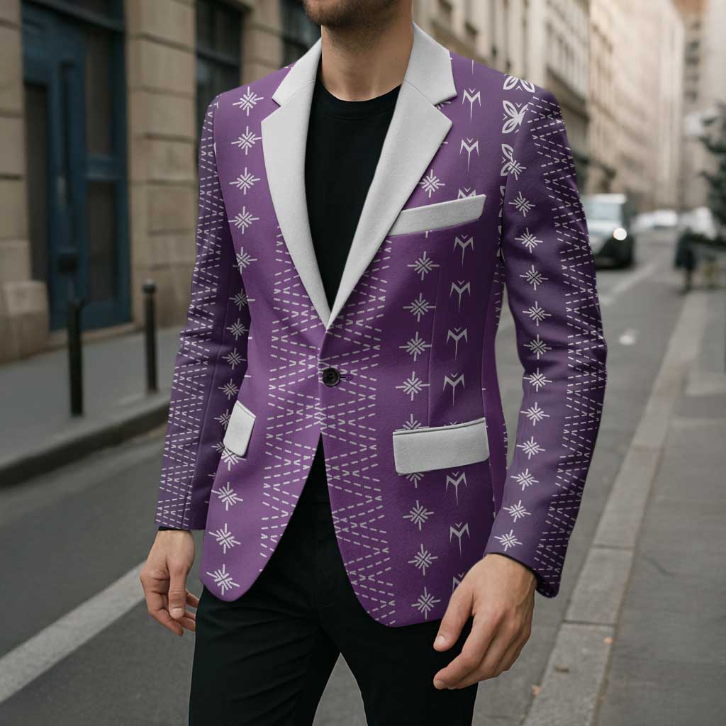 Purple Samoa Malu Tattoo Inspired Blazer - Polynesian Pride