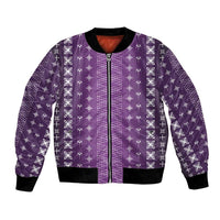 Purple Samoa Malu Tattoo Inspired Bomber Jacket LT05 Unisex Purple - Polynesian Pride