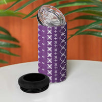 Purple Samoa Malu Tattoo Inspired 4 in 1 Can Cooler Tumbler - Polynesian Pride