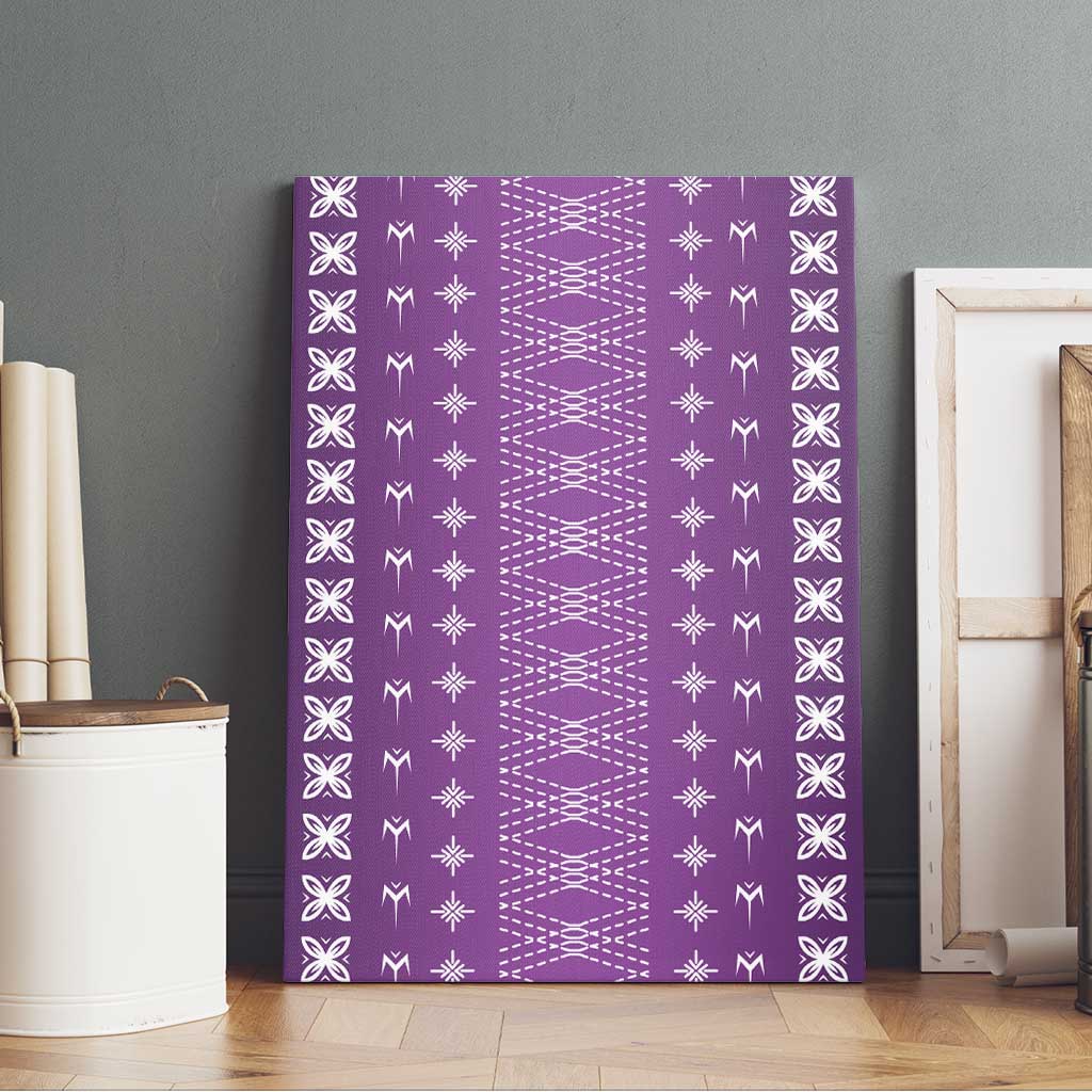 Purple Samoa Malu Tattoo Inspired Canvas Wall Art - Polynesian Pride