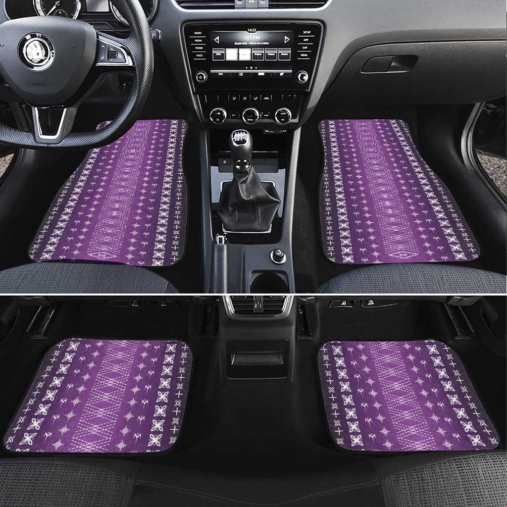Purple Samoa Malu Tattoo Inspired Car Mats - Polynesian Pride