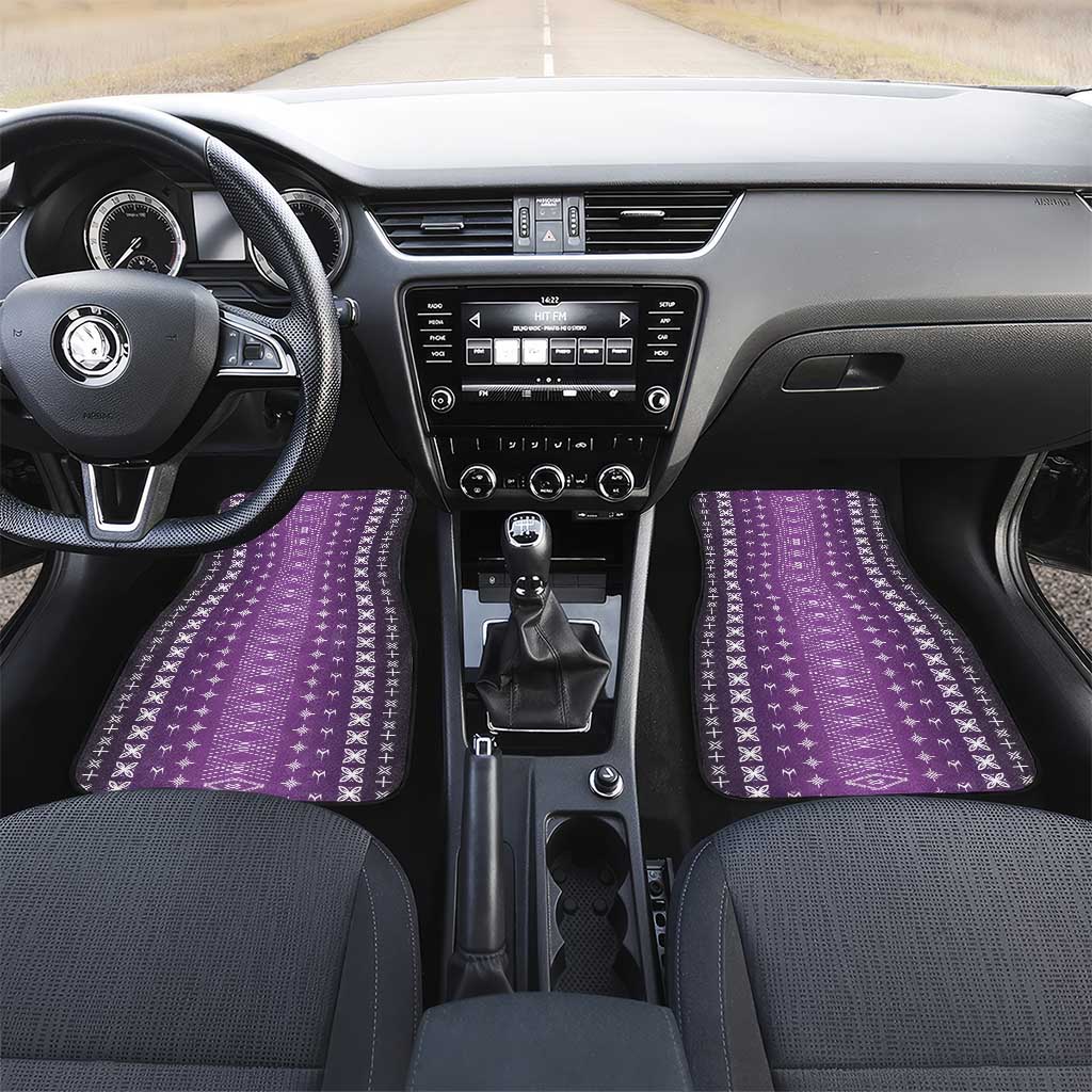 Purple Samoa Malu Tattoo Inspired Car Mats - Polynesian Pride