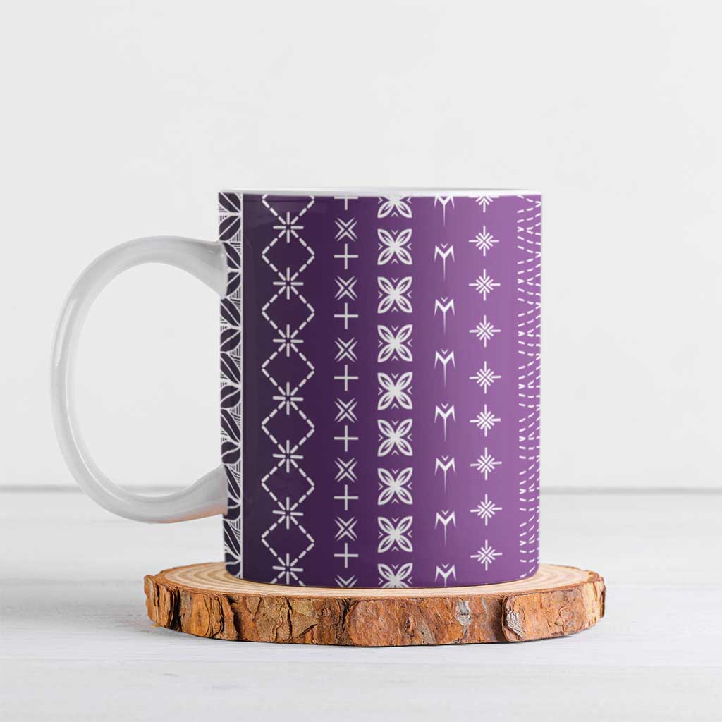 Purple Samoa Malu Tattoo Inspired Ceramic Mug - Polynesian Pride