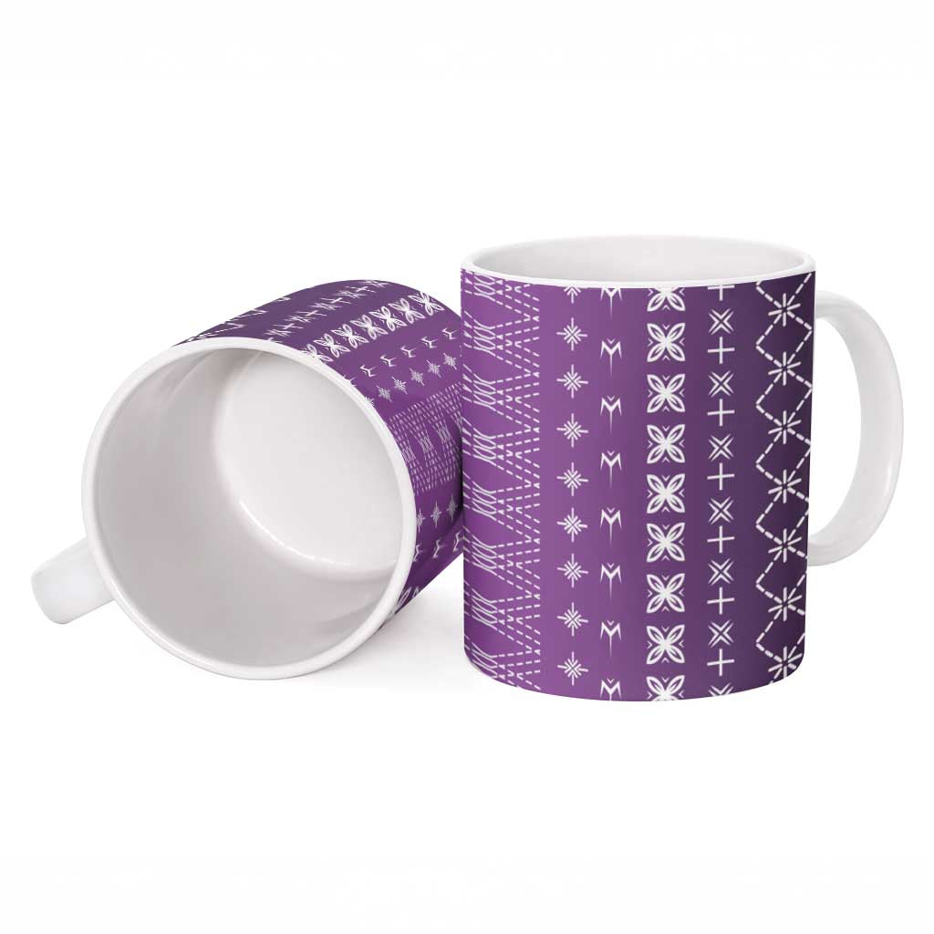 Purple Samoa Malu Tattoo Inspired Ceramic Mug - Polynesian Pride
