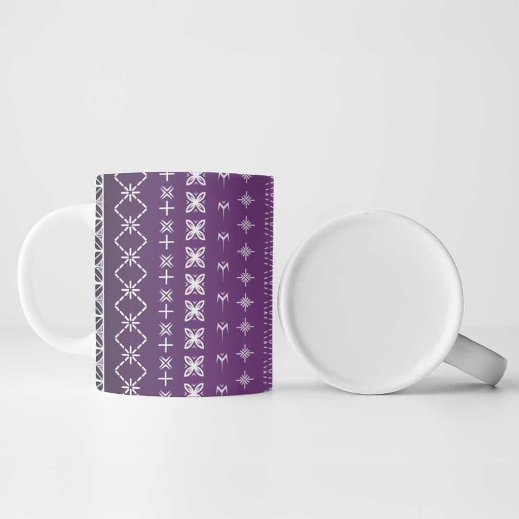 Purple Samoa Malu Tattoo Inspired Ceramic Mug - Polynesian Pride