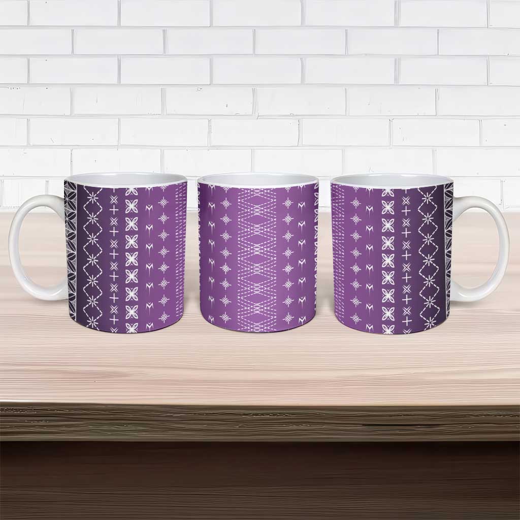 Purple Samoa Malu Tattoo Inspired Ceramic Mug - Polynesian Pride