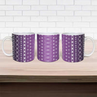 Purple Samoa Malu Tattoo Inspired Ceramic Mug - Polynesian Pride