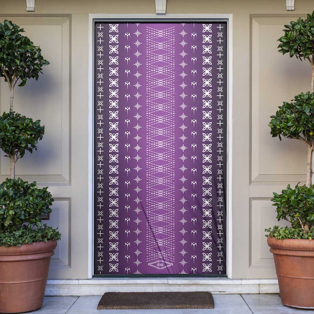 Purple Samoa Malu Tattoo Inspired Door Cover - Polynesian Pride