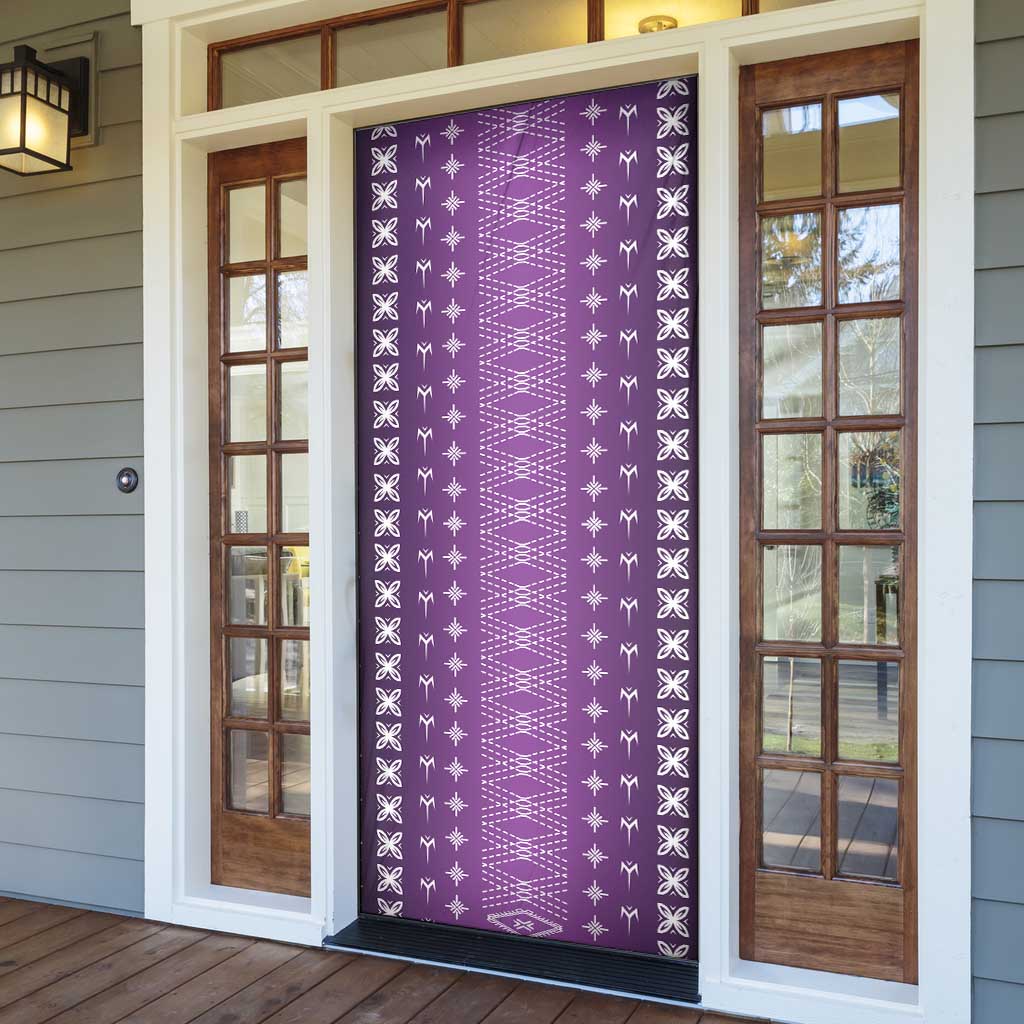 Purple Samoa Malu Tattoo Inspired Door Cover - Polynesian Pride