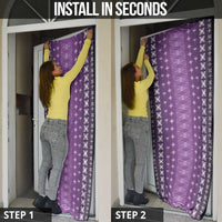 Purple Samoa Malu Tattoo Inspired Door Cover - Polynesian Pride