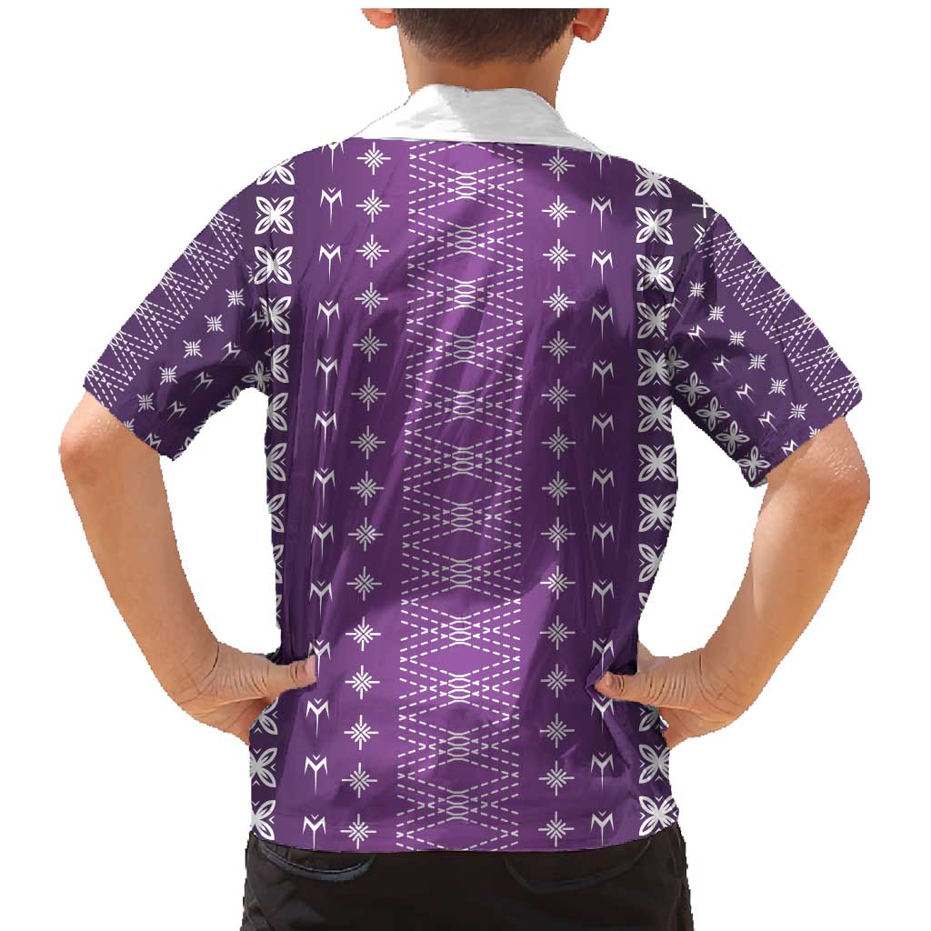 Purple Samoa Malu Tattoo Inspired Family Matching Mermaid Dress and Hawaiian Shirt - Polynesian Pride