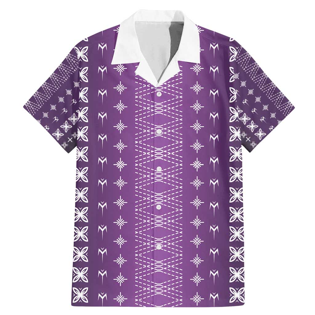 Purple Samoa Malu Tattoo Inspired Family Matching Mermaid Dress and Hawaiian Shirt - Polynesian Pride