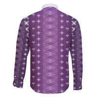 Purple Samoa Malu Tattoo Inspired Family Matching Summer Maxi Dress and Hawaiian Shirt - Polynesian Pride