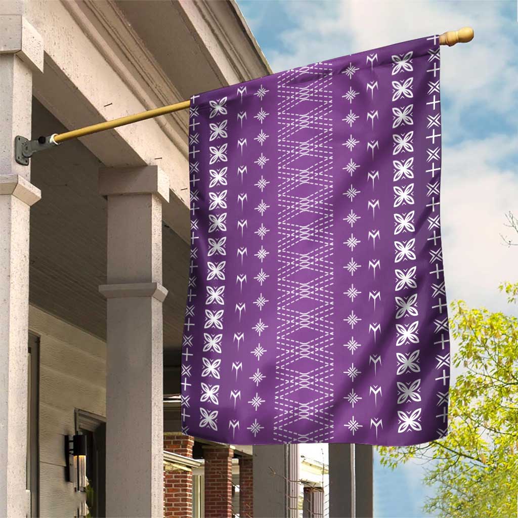 Purple Samoa Malu Tattoo Inspired Garden Flag LT05 House Flag Purple - Polynesian Pride