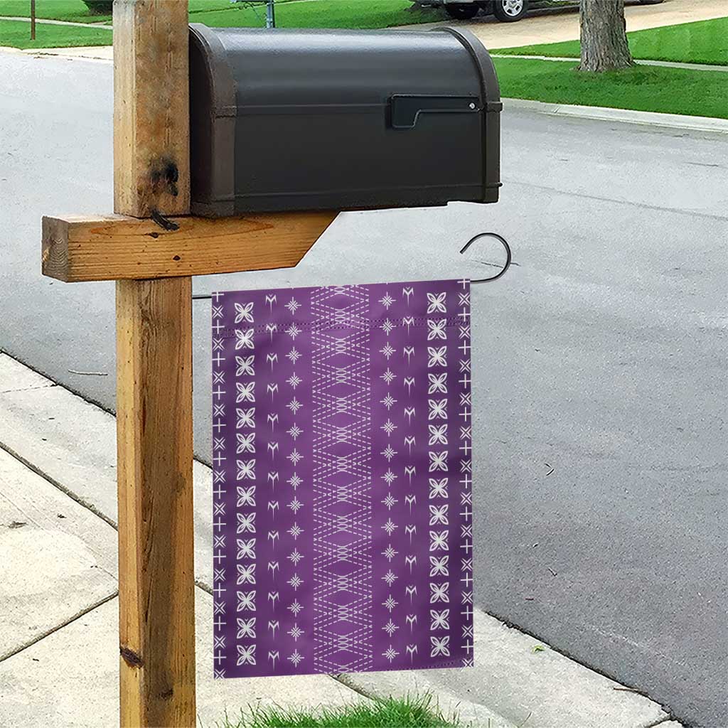 Purple Samoa Malu Tattoo Inspired Garden Flag LT05 - Polynesian Pride