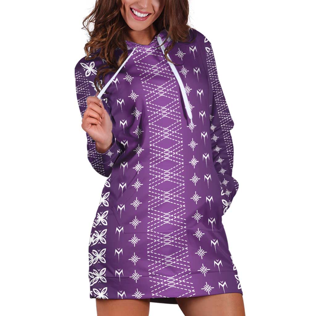 Purple Samoa Malu Tattoo Inspired Hoodie Dress - Polynesian Pride