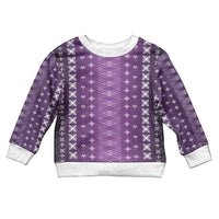 Purple Samoa Malu Tattoo Inspired Kid Ugly Christmas Sweater - Polynesian Pride