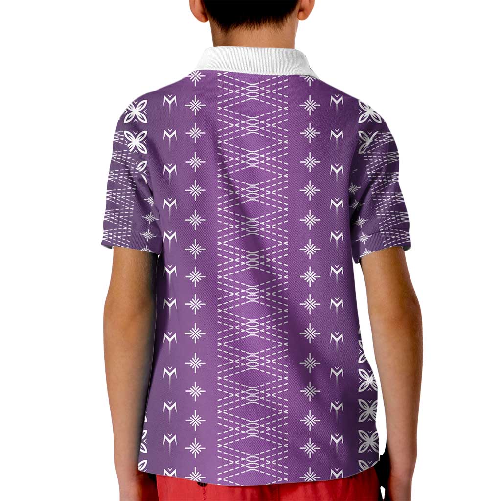 Purple Samoa Malu Tattoo Inspired Kid Polo Shirt - Polynesian Pride