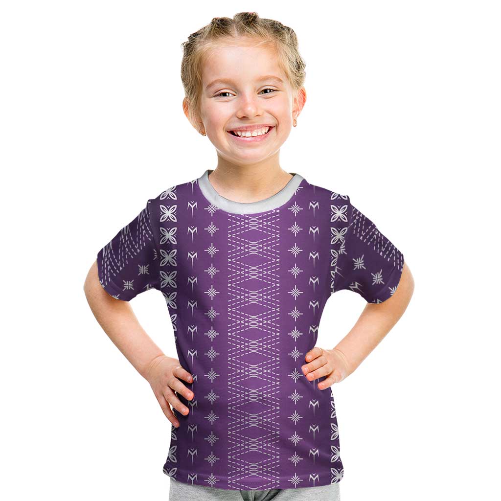 Purple Samoa Malu Tattoo Inspired Kid T Shirt LT05 Purple - Polynesian Pride