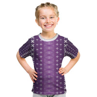Purple Samoa Malu Tattoo Inspired Kid T Shirt - Polynesian Pride