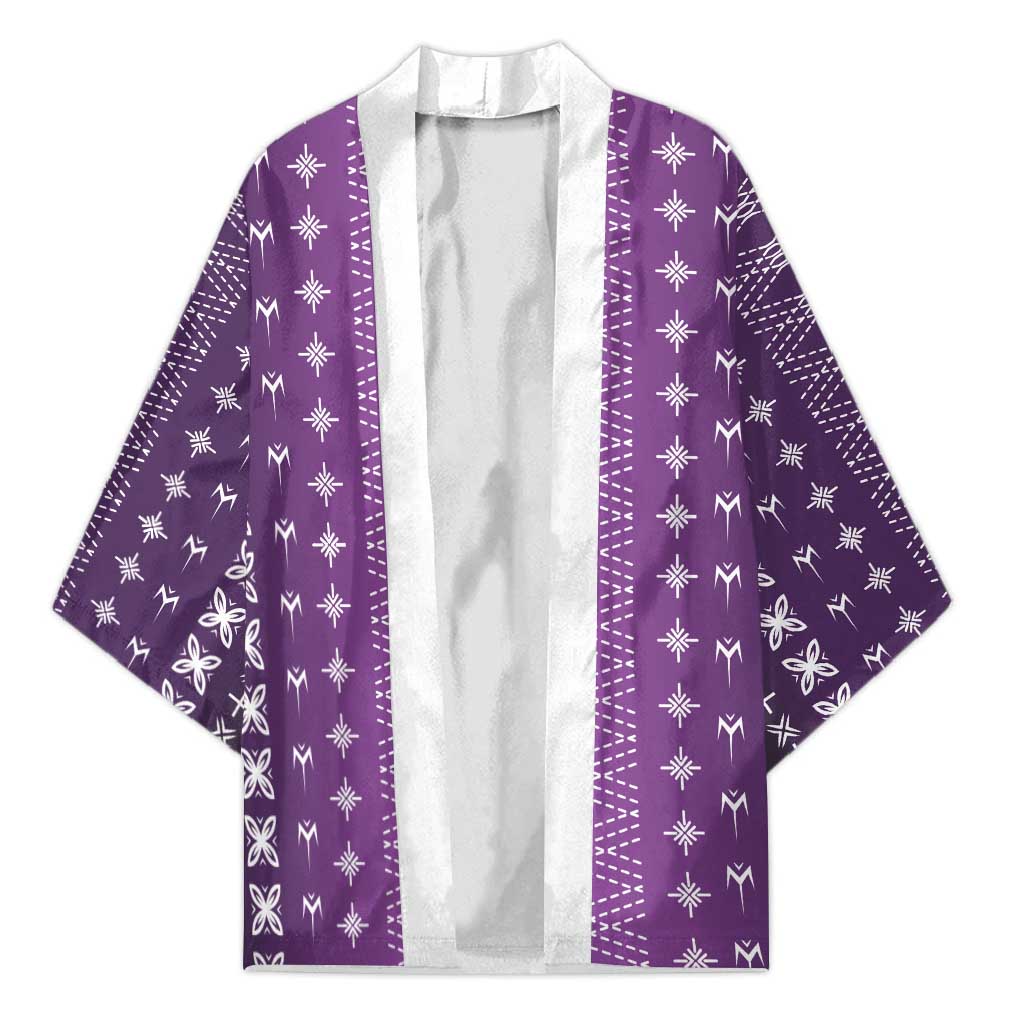 Purple Samoa Malu Tattoo Inspired Kimono LT05 Unisex Purple - Polynesian Pride